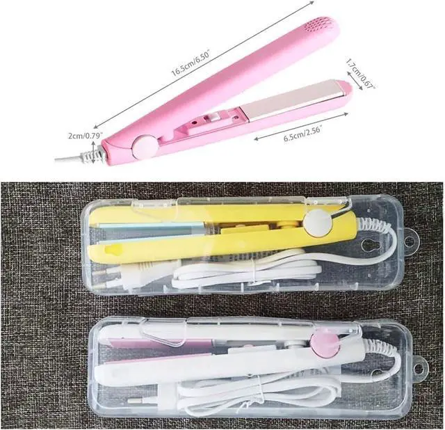 Alt view image 2 of 7 - 2024 New Purple Mini Curler and Straightener - 2-in-1 Ceramic Curling Iron for Short, Fine Hair, 1/2 Inch Barrel