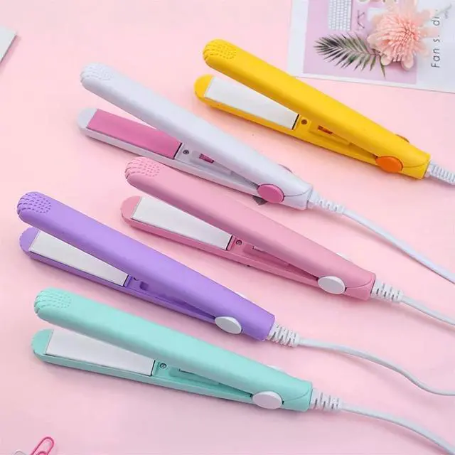 Alt view image 6 of 7 - 2024 New Purple Mini Curler and Straightener - 2-in-1 Ceramic Curling Iron for Short, Fine Hair, 1/2 Inch Barrel