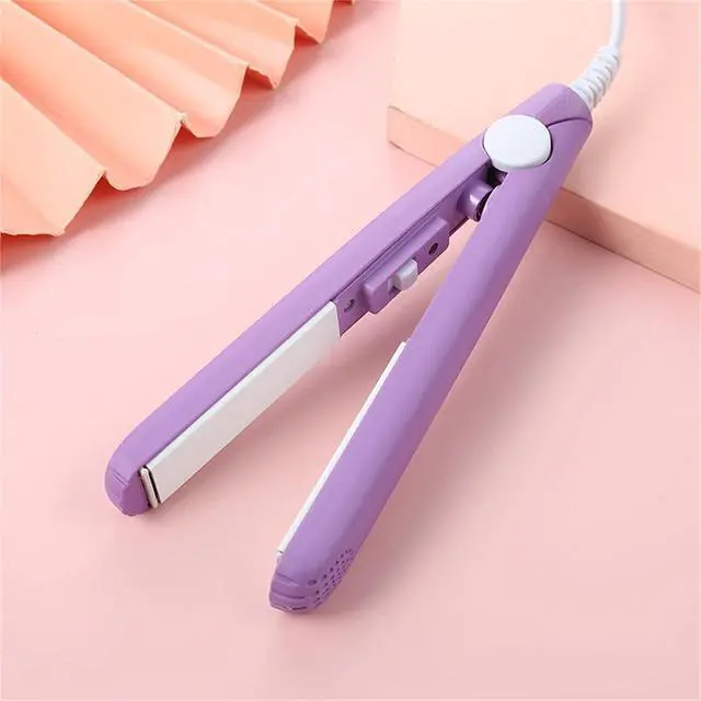 Alt view image 7 of 7 - 2024 New Purple Mini Curler and Straightener - 2-in-1 Ceramic Curling Iron for Short, Fine Hair, 1/2 Inch Barrel