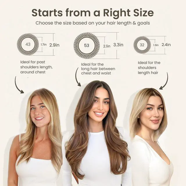 Alt view image 2 of 7 - Round Hair Brush, Nano Thermal Ceramic & Ionic Tech, 2.1 Inch Barrel with Boar Bristles for Enhanced Texture, Golden, Hair Drying, Styling, Curling and Shine + 4 Free Clips