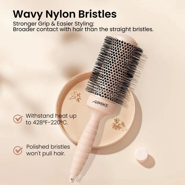 Alt view image 5 of 7 - Round Brush for Blow Out, 1.7 Inches Round Hair Brush | with Nano Ion Thermal Ceramic Tech, Professional RoundBrush for Blow Drying & Styling, Maximum Volume and Shine