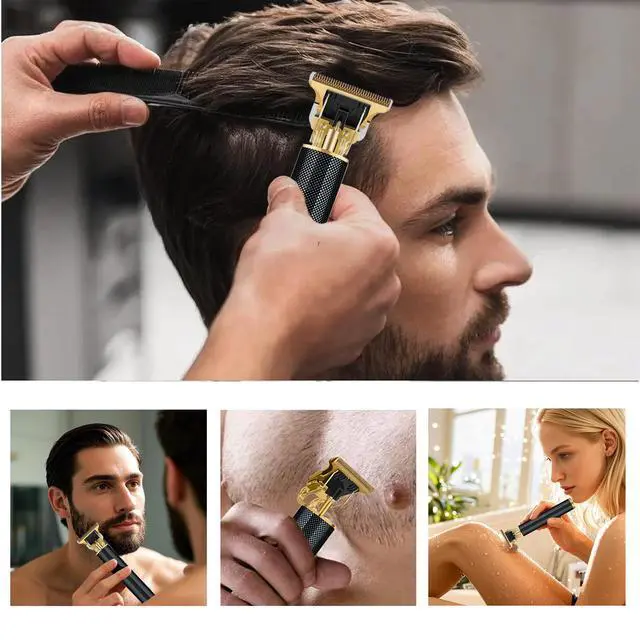 Alt view image 2 of 7 - T-Blade Hair Trimmer for Men,Cordless Zero Gapped Barber Trimmer,Professional Rechaeheable Edgers Clippers with 4 Guide Combs, Beard Trimmer for Hair Cutting,Mens Gift