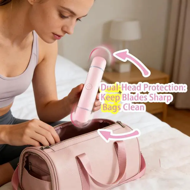 Alt view image 5 of 7 - Womens Bikini Trimmer, 2-in-1 Electric Razor with LED Light | Adjustable Cutter Head, Cleaning BrushFast USB Charge for Sensitive Skin Shaver for Body, Legs, Underarm,Complete Gift Set