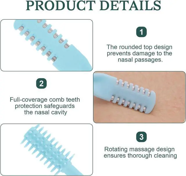 Alt view image 3 of 6 - 5PCS Manual Nose Hair Trimmer, Double-Sided, 5 Colors | Double-sided manual trimmer with a 360° rotating design helps trim nose hair safely and efficiently.