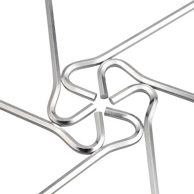 Alt view image 3 of 7 - Tent Pegs - 12Pcs Aluminium Tent Stakes Pegs with Hook - 7" Hexagon Rod Stakes Nail Spike Garden Stakes Camping Pegs for Pitching Camping Tent, Canopies (Silver)