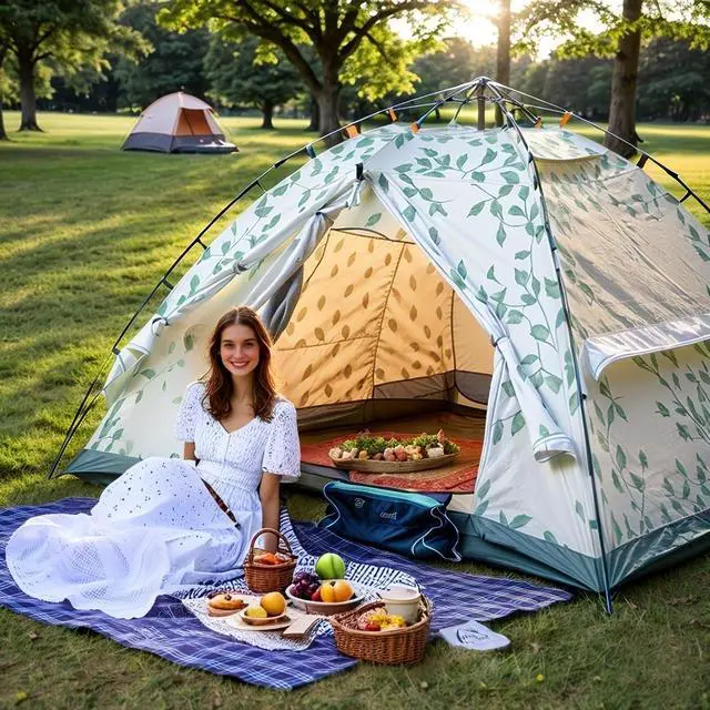 Alt view image 6 of 7 - Waterproof Picnic Blanket with Carry Strap - Foldable Sandproof Outdoor Mat for Camping, Beach, Park - 59" x 71",Green(Single Mat)