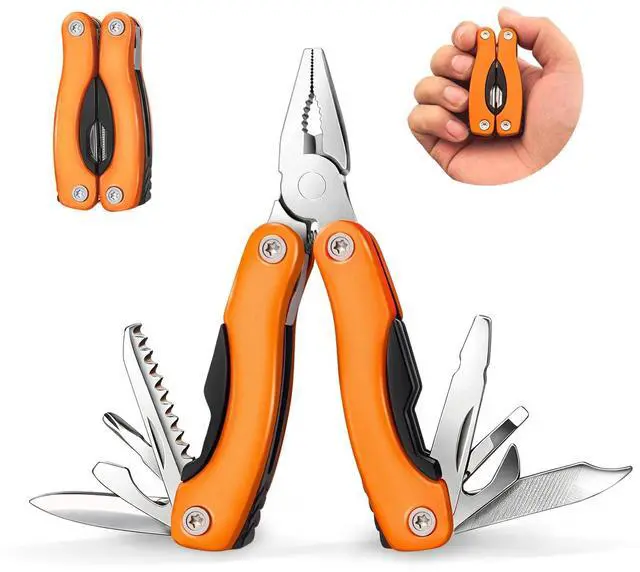 Main image of 14-in-1 MINI Multitool Pliers, Portable Multitool Pliers Pocket Knife Gifts for Men on Father's Day Christmas, (EDC) Pocket Multi Tools for Outdoor, Garden, Camping, Hiking, Everyday Carry.
