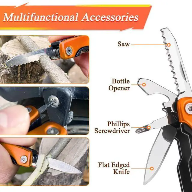 Alt view image 5 of 6 - 14-in-1 MINI Multitool Pliers, Portable Multitool Pliers Pocket Knife Gifts for Men on Father's Day Christmas, (EDC) Pocket Multi Tools for Outdoor, Garden, Camping, Hiking, Everyday Carry.