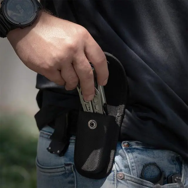 Alt view image 7 of 7 - 13-in-1 Stainless Steel EDC Multitool | Nylon Sheath Incl. - Needle Nose Pliers, Pocket Knife, Scissors, Bottle Opener, Cutters - for Camping, Hiking, Survival