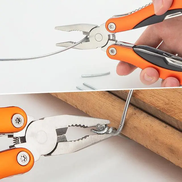 Alt view image 4 of 7 - Needle Nose Pliers, Multi Tool, Hiking Essentials, Fathers Gifts, Pocket Knife, Multitool Pliers, Camping Knife with Holster and Nylon Sheath for Outdoor, Fishing, Hunting, Hiking