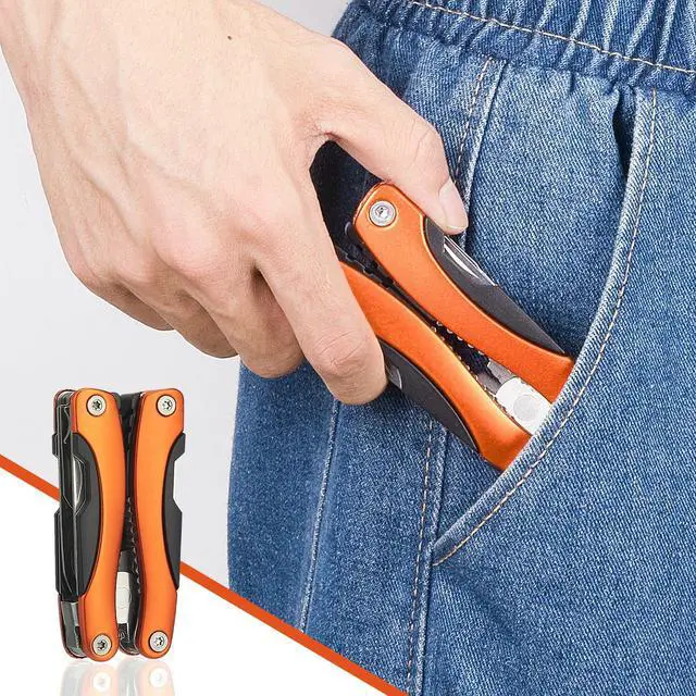 Alt view image 6 of 7 - Needle Nose Pliers, Multi Tool, Hiking Essentials, Fathers Gifts, Pocket Knife, Multitool Pliers, Camping Knife with Holster and Nylon Sheath for Outdoor, Fishing, Hunting, Hiking