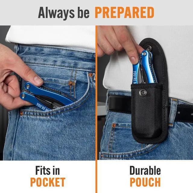 Alt view image 6 of 6 - YOU ARE MY HERO Engraved 15-in-1 Multitool & Keychain Set, Stainless Steel Locking EDC Gear, Practical Gifts for Men, Dad, Husband, Son, Brother, Boyfriend, Camping Hiking Fishing Survival Tool