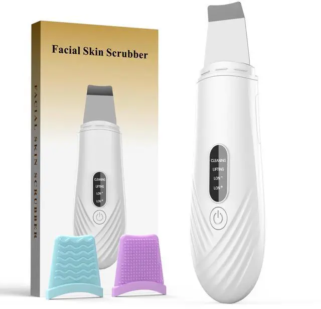 Main image of Skin Scrubber Face Spatula, Blackhead Remover Tool for Facial Deep Cleansing, Face Spatula Pore Cleaner with 4 Modes, Whitehead Remover, Blackhead Extractor, Face Scrubber (White)