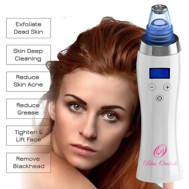 Alt view image 4 of 7 - Blackhead Remover Pore Vacuum for face, dermasuction for Whitehead Removal, Acne Pimple Sucker, face Vacuum Pore Cleanser, Comedone Extractor, 5 Adjustable Suction Power with 4 Probes