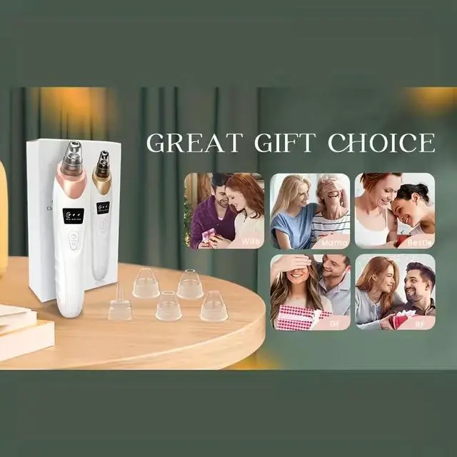 Alt view image 6 of 7 - Blackhead Remover Pore Vacuum, Professional Blackhead Extractor for Face with 3 Adjustable Suction Levels, USB Rechargeable Pore Cleaner, and 5 Interchangeable Probes, Birthday Holiday Gift
