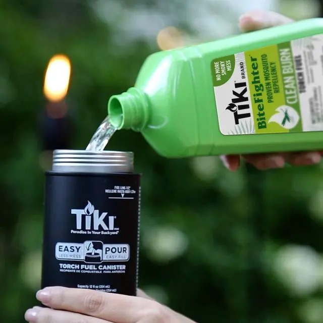 Alt view image 3 of 5 - Clean Burn Mosquito Repellent Torch Fuel 1/4 Gallon (32 oz.), Smokeless & Low-Soot Citronella, Mosquito Repellent, Plant-Based Formula for Outdoor, Patio, Garden & Backyard Torches