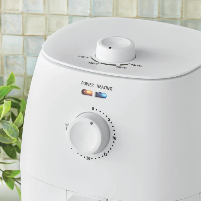 Alt view image 2 of 7 - 2.2 qt Air Fryer, Arctic White - Automatic Shutoff