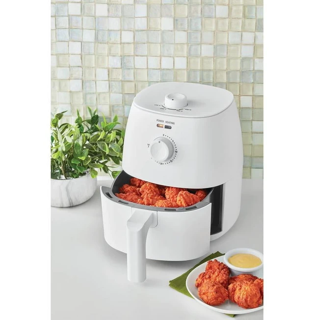 Alt view image 5 of 7 - 2.2 qt Air Fryer, Arctic White - Automatic Shutoff