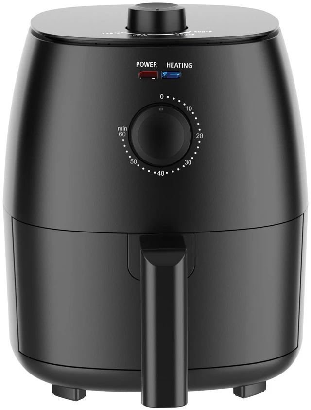 Main image of Air Fryer, 2.2 Quart, 1150W, Arctic Black with Non-Stick Basket