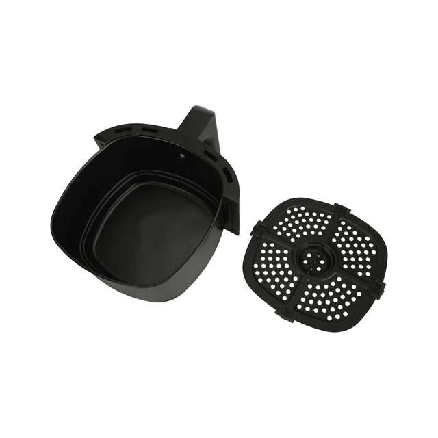 Alt view image 6 of 7 - Air Fryer, 2.2 Quart, 1150W, Arctic Black with Non-Stick Basket