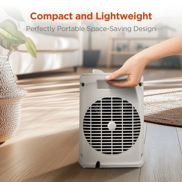Alt view image 3 of 7 - 1500W Ceramic Fan-Force Electric Space Heater, White