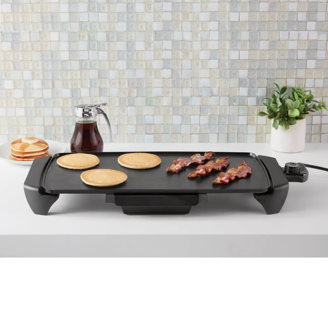 Alt view image 5 of 7 - 20 inch Electric Griddle - Non-Stick, Temperature Control,1500 W,Ceramic Coating
