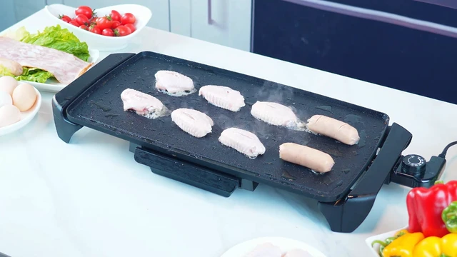 Alt view image 7 of 7 - 20 inch Electric Griddle - Non-Stick, Temperature Control,1500 W,Ceramic Coating
