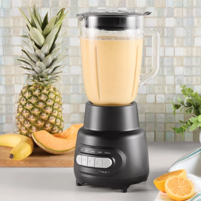 Alt view image 2 of 7 - 5-Speed Glass Blender with 48 Oz Jar and Ice-Crushing Motor