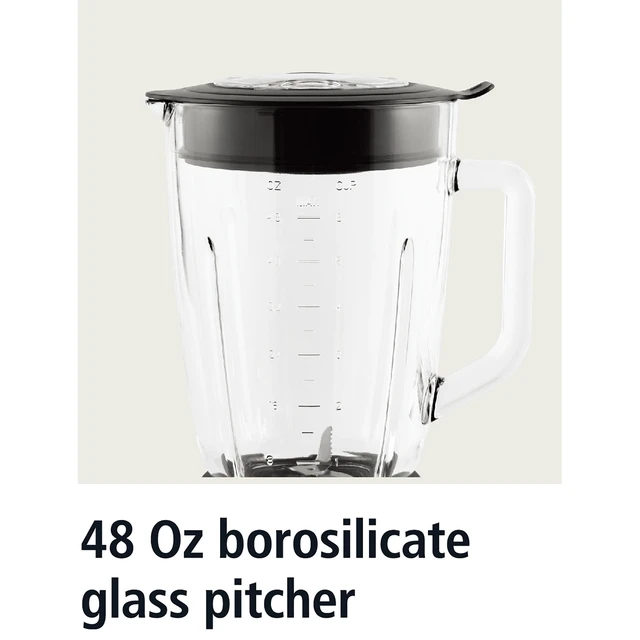 Alt view image 6 of 7 - 5-Speed Glass Blender with 48 Oz Jar and Ice-Crushing Motor
