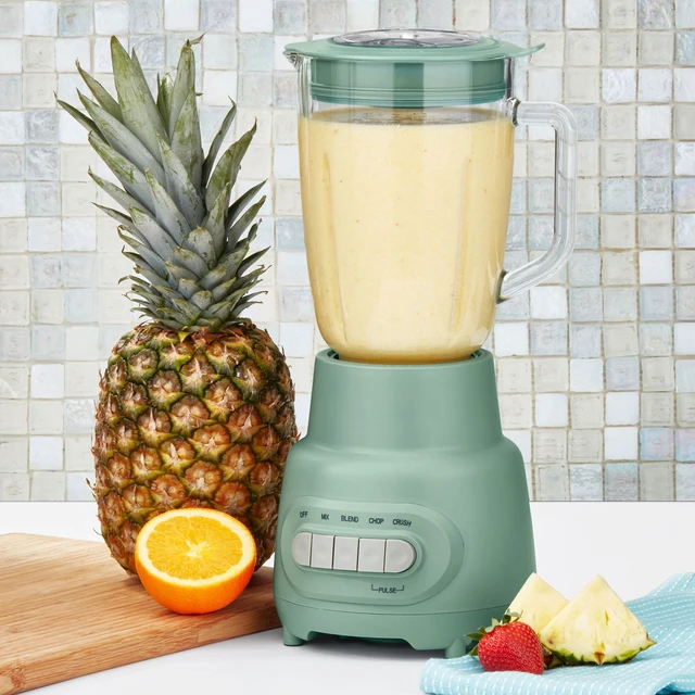 Alt view image 2 of 7 - Glass Jar 5 Speed Blender with 6-Cup Jar (48 Oz) Capacity, Green