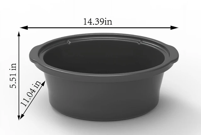 Alt view image 6 of 7 - 6 Quart Oval Slow Cooker, with Stainless Steel Finish and Glass Lid