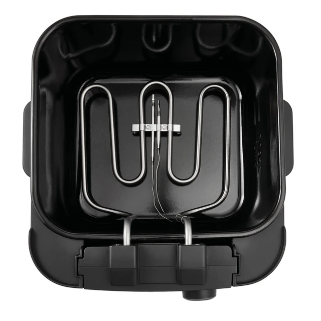 Alt view image 6 of 7 - 4-Liter Matte Black Electric Deep Fryer with Adjustable Temperature Control