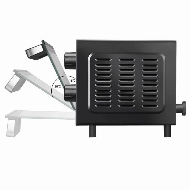Alt view image 6 of 7 - 4 Slice Countertop Toaster Oven with 3 Settings, Includes Baking Rack and Pan, Black, New