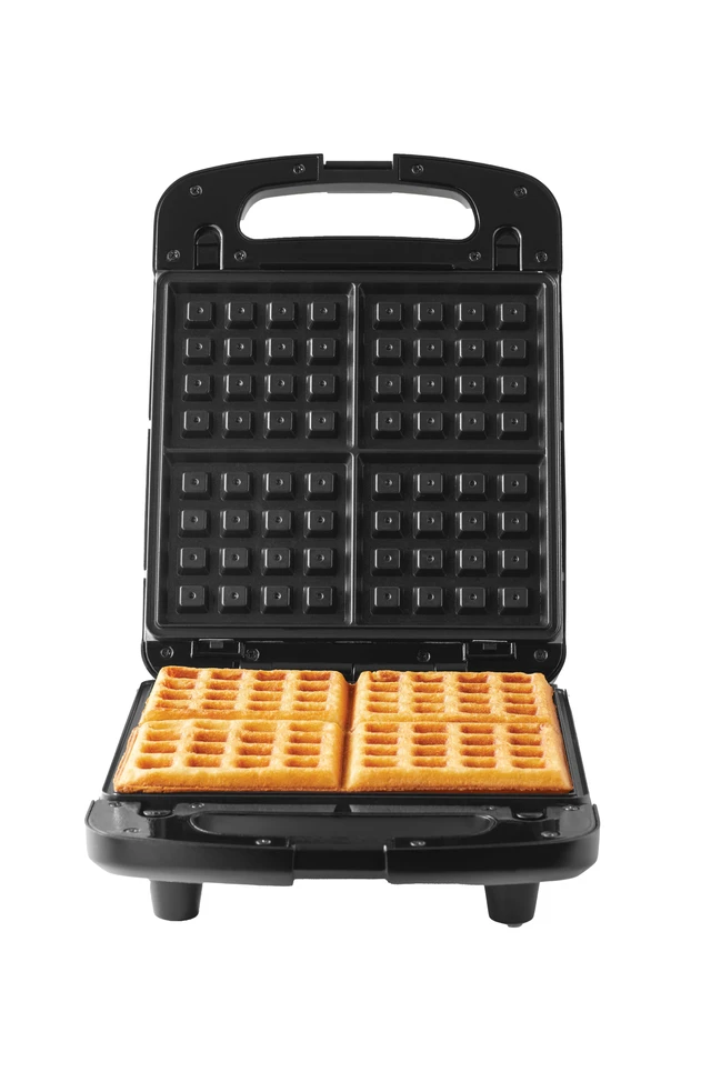 Alt view image 6 of 7 - 4 Slice Waffle Maker with Removable Plates, Non-Stick, Black Matte Finish