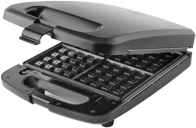Main image of 4 Slice Waffle Maker with Removable Plates, Non-Stick, Black Matte Finish