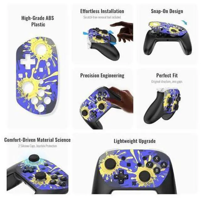 Alt view image 11 of 14 - JDDWIN Switch 2 Pro Controller Protective Shell,Faceplate, Replacement Grip Housing Shell Cover for Nintendo Switch 2 Pro - Controller NOT Included