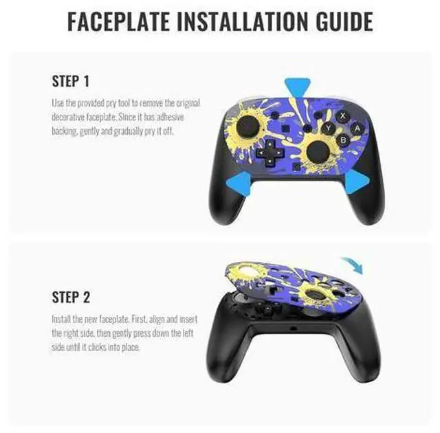 Alt view image 14 of 14 - JDDWIN Switch 2 Pro Controller Protective Shell,Faceplate, Replacement Grip Housing Shell Cover for Nintendo Switch 2 Pro - Controller NOT Included