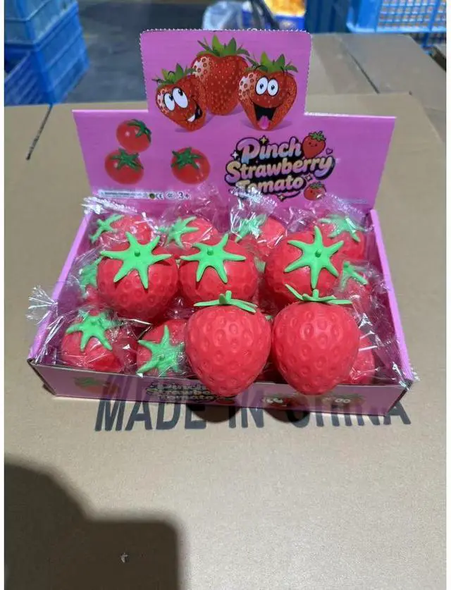 Alt view image 6 of 7 - 12 pcs Strawberry Squishy Toy Paninda Lootbag Fillers
