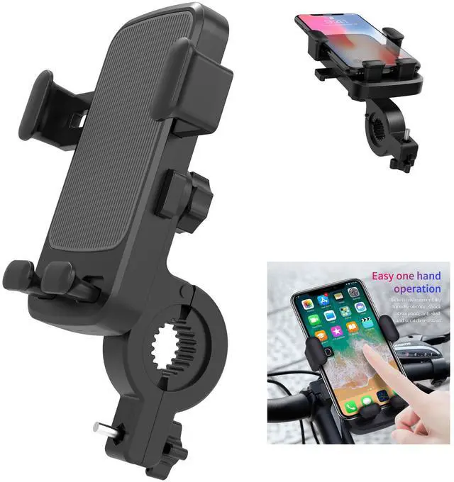 Alt view image 8 of 14 - Hannord Bike Phone Mount for Any Smart Phone Universal Phone Mount for Motorcycle Anti Shake Stable Rotation Bike Phone Holder