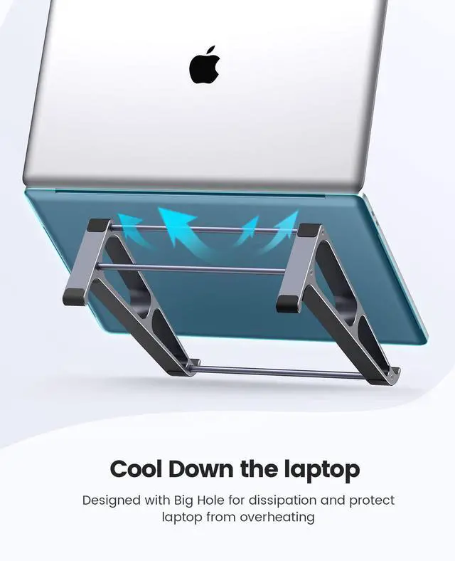 Alt view image 11 of 14 - Laptop Stand for Desk ORICO 3 in 1 MacBook Vertical Holder, Aluminum Stable Computer Riser for 11-15" Laptop, Tablets, Chromebook Stand