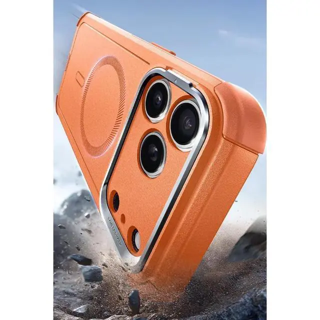 Alt view image 2 of 7 - iPhone 17 Pro Max Case Flex Stand, for MagSafe, Rugged, Orange | Camera Control, 7X Military-Grade Drop Protection, Magnetic Phone Case, Shock-Absorbing Rugged Cover, Dustproof Port Cover