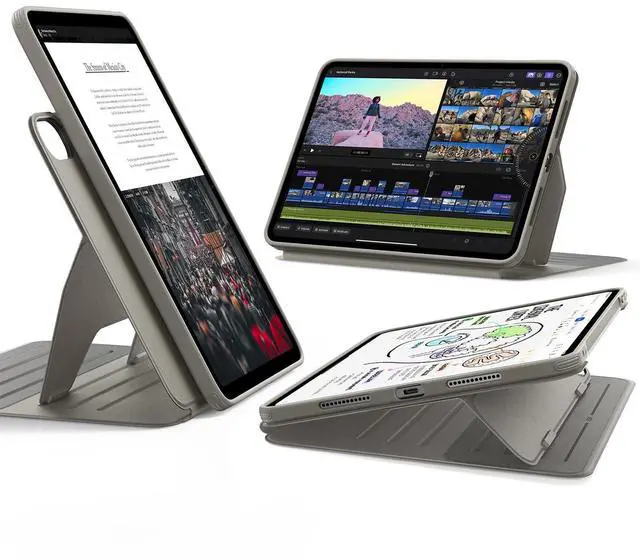 Main image of iPad A16 Case, iPad 11th/10th Generation Case (2025/2022), Titanium | Removable Magnetic Cover with Pencil Charging & Storage, Adjustable Portrait/Landscape Stand, 9 Standing Angles, Shift Series