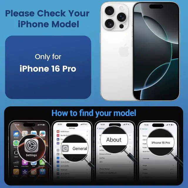 Alt view image 2 of 7 - 2 pcs for iPhone 16 Pro Case Clear, Compatible with Magsafe, Anti-Yellowing, Military-Grade Protection, Shockproof Slim Magnetic Phone Case Cover, Transparent