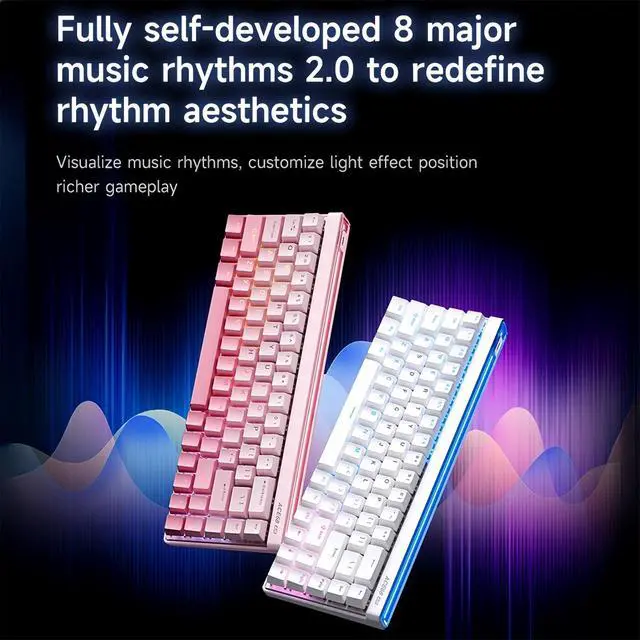 Alt view image 5 of 7 - MCHOSE ACE 68 Air Magnetic Switch Wired Gaming Keyboard,65% Rapid Trigger Hall Effect Keyboard with Adjustable Actuation HotSwap RGB Snap Tap Hyper-Fast 8K Hz Polling Rate for PC/Mac Gamer (Pink)