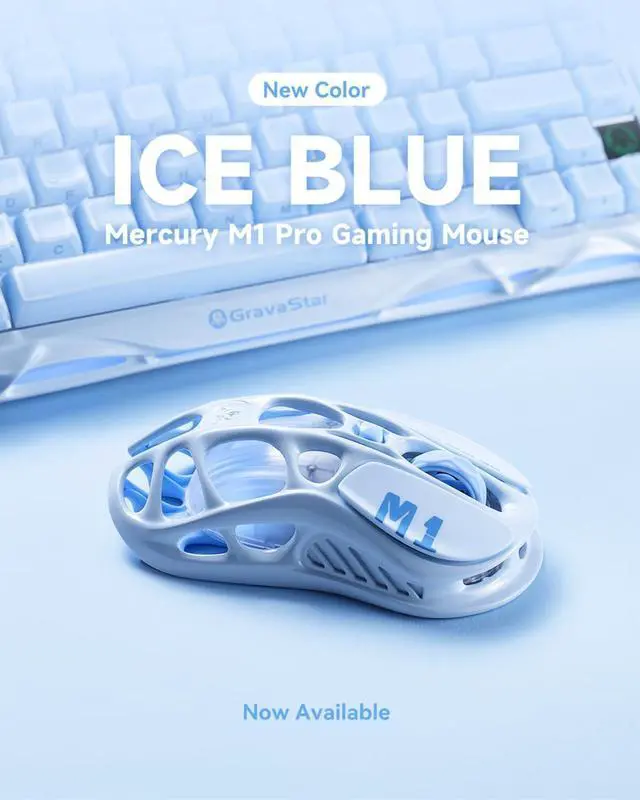 Alt view image 9 of 14 - GravaStar Mercury M1 Pro Gaming Mouse, 78g Lightweight Magnesium Alloy, 26,000 DPI, PAW3395DM Sensor, 5 Programmable Buttons, Support Wired/2.4GHz/BT, Up to 200 Hours Battery Life