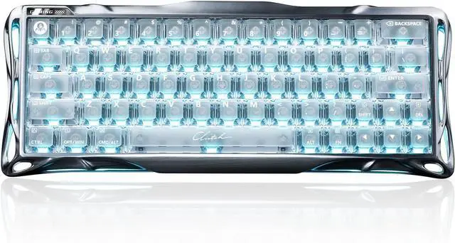 Alt view image 12 of 18 - GravaStar Mercury V60 Pro 60% HE Magnetic Gaming Keyboard, True 8kHz Polling Rate, 0.125ms Latency, Dynamic Rapid Trigger, 0.005mm Adjustable Actuation, Full Aluminum Frame, Hot-Swap, Dual-Zone RGB