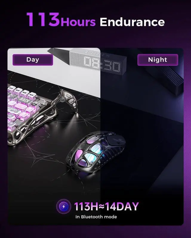 Alt view image 14 of 14 - GravaStar V75 Pro Gaming Keyboard Cyberpunk with Gaming Mouse X pro