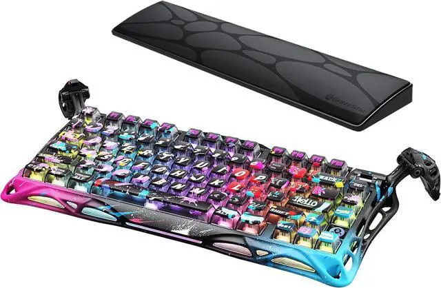 Alt view image 8 of 14 - GravaStar V75 Pro Hall Effect Gaming Keyboard with Wrist Rest Pad Combo