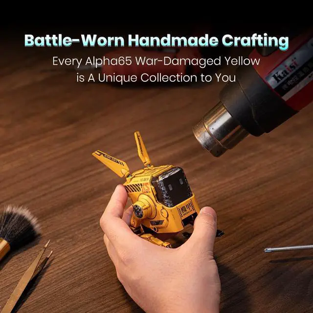 Alt view image 12 of 14 - GravaStar Mars Pro Portable Bluetooth Speaker Alpha65 Robot Fast GaN Charger Block Yellow