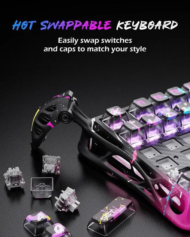 Alt view image 11 of 14 - Mercury V75 Pro Special Edition - Neon Graffiti, with Coiled Aviator USB Cable Combo